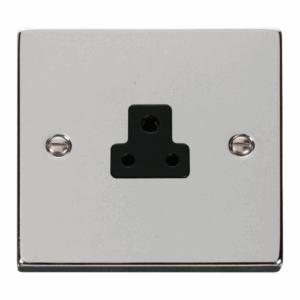 Click Scolmore - Click Deco 2A Round Pin Socket Outlet Black (VPCH039BK)