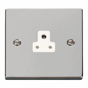 Click Scolmore - Click Deco 2A Round Pin Socket Outlet White (VPCH039WH)
