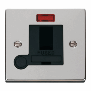 Click Scolmore - Click Deco 13A Fused Switched Connection Unit With Flex Outlet & Neon Black (VPCH052BK)