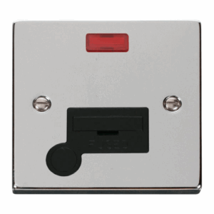 Click Scolmore - Click Deco 13A Fused Connection Unit With Flex Outlet & Neon Black (VPCH053BK)