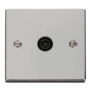 Click Scolmore - Click Deco Single Coaxial Socket Outlet Black (VPCH065BK)