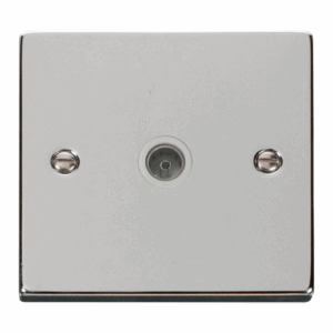 Click Scolmore - Click Deco Single Coaxial Socket Outlet White (VPCH065WH)
