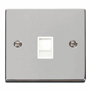 Click Scolmore - Click Deco Single Rj11 Socket (Ireland/Usa) White (VPCH115WH)