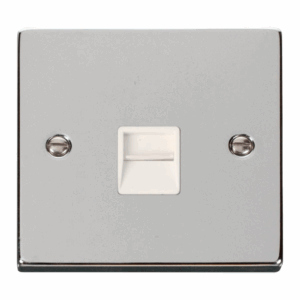 Click Scolmore - Click Deco Single Telephone Socket Outlet Master White (VPCH120WH)