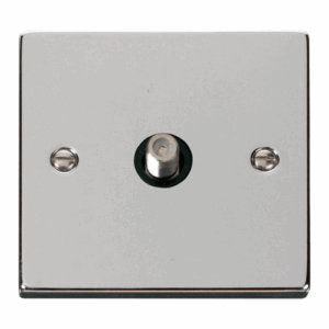 Click Scolmore - Click Deco 1 Gang Satellite Socket Outlet Black (VPCH156BK)