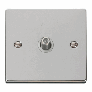 Click Scolmore - Click Deco 1 Gang Satellite Socket Outlet White (VPCH156WH)