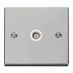 Click Scolmore - Click Deco Single Isolated Coaxial Socket Outlet White (VPCH158WH)