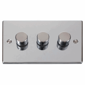 Click Scolmore - Click Deco Vpch 3Gang 2Way 100W Led Dimmer Switch (VPCH163)
