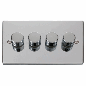 Click Scolmore - Click Deco Vpch 4Gang 2Way 75W Led Dimmer Switch (VPCH164)