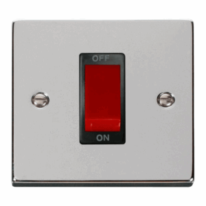 Click Scolmore - Click Deco 1 Gang 45A Dp Switch Black (VPCH200BK)