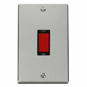 Click Scolmore - Click Deco 2 Gang 45A Dp Switch Black (VPCH202BK)