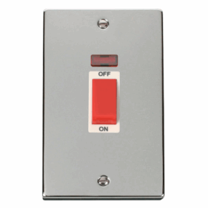 Click Scolmore - Click Deco 2 Gang 45A Dp Switch With Neon White (VPCH203WH)