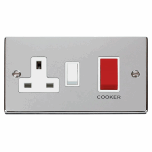 Click Scolmore - Click Deco 45A Dp Switch 13A Switched Socket White (VPCH204WH)