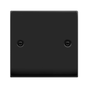 Click Scolmore - Click Deco Vp Matt Black 1 Gang Blank Plate (VPMB060)
