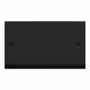 Click Scolmore - Click Deco Vp Matt Black 2-Gang Blank Plate (VPMB061)