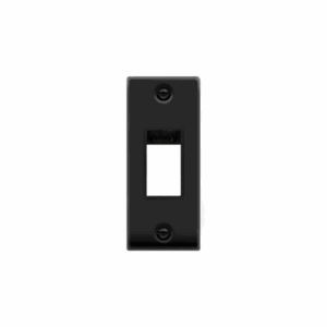 Click Scolmore - Click Deco Mb Single Architrave Plate & Aperture Bk (VPMB471BK)