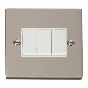 Click Scolmore - Click Deco 3 Gang 2 Way 10Ax Switch White (VPPN013WH)
