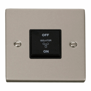 Click Scolmore - Click Deco 10A 3 Pole Fan Isolation Plate Switch (VPPN020BK)