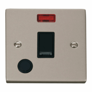 Click Scolmore - Click Deco 20A 1 Gang Dp Switch With Flex Outlet And Neon Black (VPPN023BK)