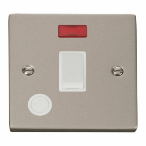 Click Scolmore - Click Deco 20A 1 Gang Dp Switch With Flex Outlet And Neon White (VPPN023WH)