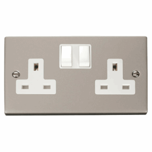 Click Scolmore - Click Deco 2 Gang 13A Dp Switched Socket Outlet White (VPPN036WH)