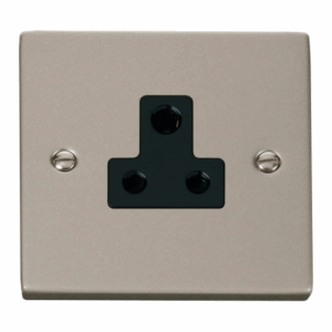Click Scolmore - Click Deco 5A Round Pin Socket Outlet Black (VPPN038BK)