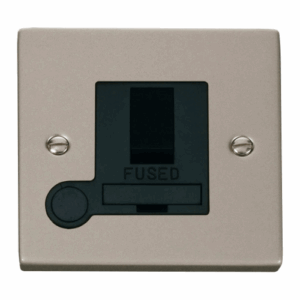 Click Scolmore - Click Deco 13A Fused Switched Connection Unit With Flex Outlet Black (VPPN051BK)