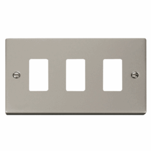 Click Scolmore - Click Deco 3 Gang GridPro Frontplate Pearl Nickel (VPPN20403)
