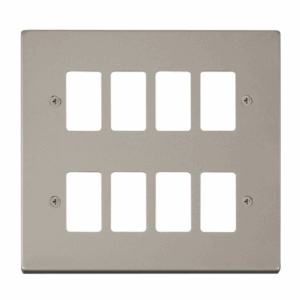 Click Scolmore - Click Deco 8 Gang GridPro Frontplate Pearl Nickel (VPPN20508)