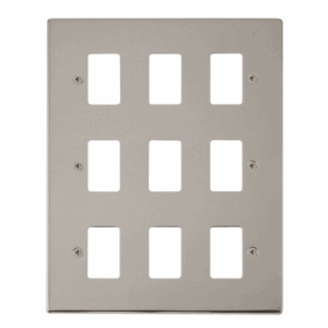 Click Scolmore - Click Deco 9 Gang GridPro Frontplate Pearl Nickel (VPPN20509)