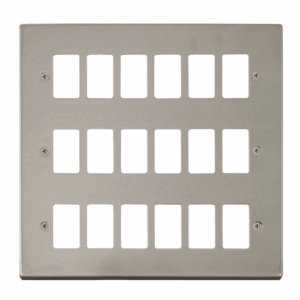 Click Scolmore - Click Deco 18 Gang GridPro Frontplate Pearl Nickel (VPPN20518)