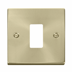 Click Scolmore - Click Deco 1 Gang GridPro Frontplate Satin Brass (VPSB20401)