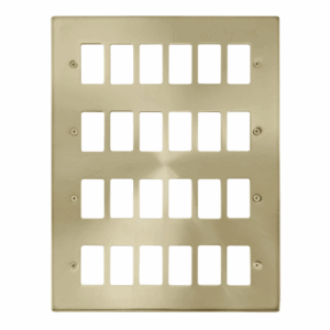 Click Scolmore - Click Deco 24 Gang GridPro Frontplate Satin Brass (VPSB20524)