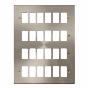 Click Scolmore - Click Deco 24 Gang GridPro Frontplate Satin Chrome (VPSC20524)