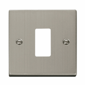 Click Scolmore - Click Deco 1 Gang GridPro Frontplate Stainless Steel (VPSS20401)
