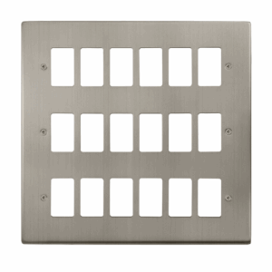 Click Scolmore - Click Deco 18 Gang GridPro Frontplate Stainless Steel (VPSS20518)