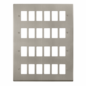 Click Scolmore - Click Deco 24 Gang GridPro Frontplate Stainless Steel (VPSS20524)