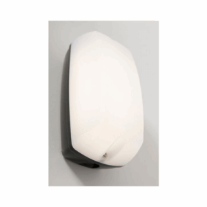 KSR Lighting Monda 7w 4000K LED Bulkhead Black with Opal Diffuser