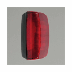KSR Lighting Monda 7w 4000K LED Bulkhead Black with Red Diffuser