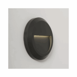 KSR Lighting Salta 1.5w 3000K LED Round Surface Polycarbonate (Anthracite)