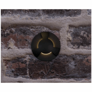 Ground & Drive Over - KSR Lighting Villas Mini 3w 3000K LED Three Way Ground/Wall Light (Black) (KSR1380)