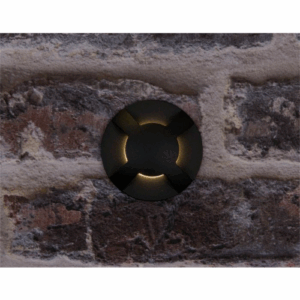 Ground & Drive Over - KSR Lighting Villas Mini 3w 3000K LED Four Way Ground/Wall Light (Black) (KSR1381)