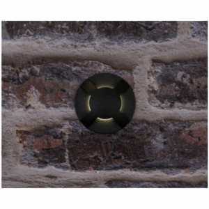 Ground & Drive Over - KSR Lighting Villas Mini 3w 4000K LED Four Way Ground/Wall Light (Black) (KSR1385)