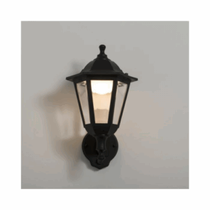 KSR Lighting Bastia 8w 3000K LED PIR 6 sided Lantern (Black)