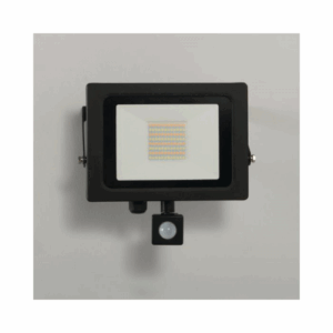 KSR Lighting Siena CCT 50w LED IP65 Floodlight Black c/w PIR