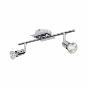 KSR Lighting Nautilus GU10 2 Light Bar Spotlight (Chrome)