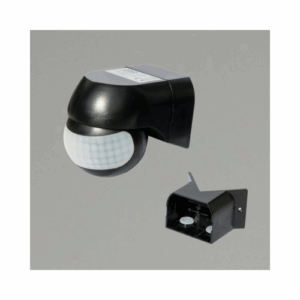 PIR Sensors - KSR Lighting External PIR Sensor c/w Corner Bracket (Black) (KSR8403BLK)