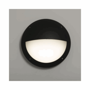 KSR Lighting Latina Ii 12w 4000k Led Black Eyelid Polycarbonate Bulkhead