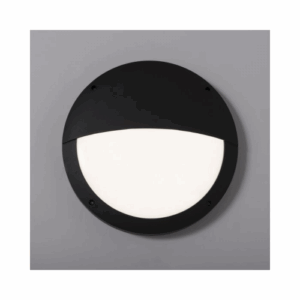 KSR Lighting Reggio Ii 18w 4000k Led Emergency Eyelid Cast Bulkhead Black