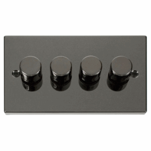 Click Scolmore - Click Deco 4 Gang 2 Way 400Va Dimmer Switch (VPBN154)